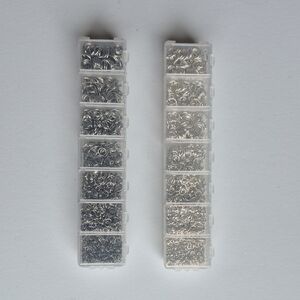Assorted Silver Metal Jump Rings - 7 Different Sizes